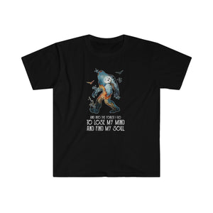 Bigfoot-Into the forest I go....Unisex Softstyle T-Shirt