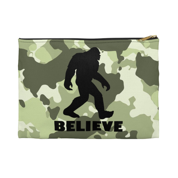Bigfoot Believe (green camo) - Accessory Pouch
