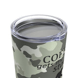 Coffee gets me started, Squatching keeps me going (Camo) - Tumbler 20oz