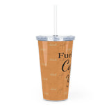 Fueled by coffee and yoga - Plastic Tumbler with Straw