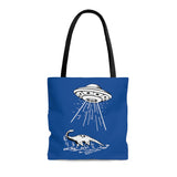 Loch Ness Monster abduction (blue) -   Tote Bag