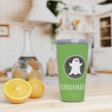 Paranormaholic (green) - Plastic Tumbler with Straw