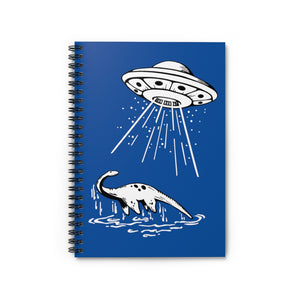 Loch Ness Monster abduction - (Blue) - Spiral Notebook - Ruled Line