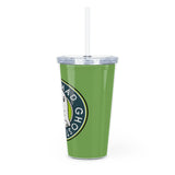 Mad Ghost Society (green) - Plastic Tumbler with Straw