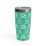 Heavily Meditated (teal) - Ringneck Tumbler, 20oz