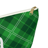 Bigfoot in print (green plaid) - Accessory Pouch w T-bottom