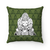 Bigfoot Buddha (stay grounded) - Spun Polyester Square Pillow