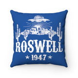 Roswell 1947 (Blue) - Spun Polyester Square Pillow
