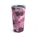 Coffee gets me started, squatching keeps me going (Pink Camo) - Tumbler 20oz