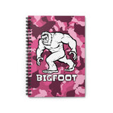 Bigfoot PINK CAMO - Spiral Notebook - Ruled Line