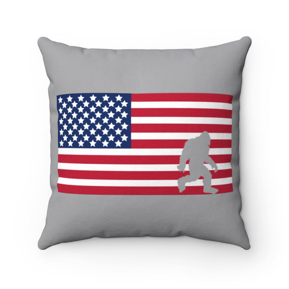 American Sasquatch - Spun Polyester Square Pillow