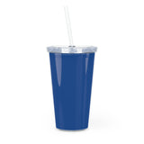 Paranormaholic (blue) - Plastic Tumbler with Straw
