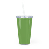 Paranormaholic (green) - Plastic Tumbler with Straw