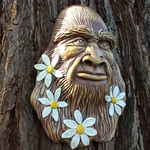 Bigfoot Wall Sculpture with Flowers
