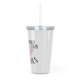 Let me consult my crystals - Plastic Tumbler with Straw