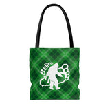 Bigfoot Believe (green plaid) -  Tote Bag