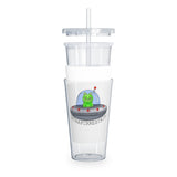Extrapurrestrial - Plastic Tumbler with Straw
