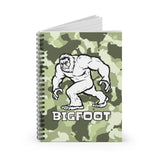 Bigfoot Green Camo  - Spiral Notebook - Ruled Line