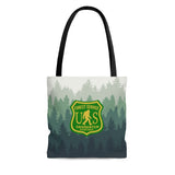 Sasquatch forest service sign  -   Tote Bag