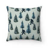 Bigfoot in trees pattern - Spun Polyester Square Pillow