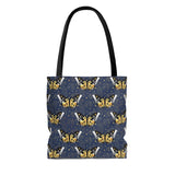 Moths and crystals pattern -   Tote Bag