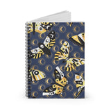 Celestial Moths - Spiral Notebook - Ruled Line