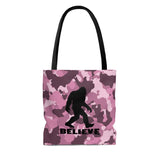 Bigfoot Believe (pink camo) -  Tote Bag