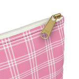 Sasquatch in tree (pink plaid) - Accessory Pouch