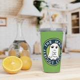 Mad Ghost Society (green) - Plastic Tumbler with Straw