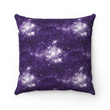 Alien head (purple) - Spun Polyester Square Pillow
