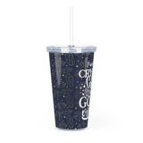Fueled by Coffee Crystals and good vibes - Plastic Tumbler with Straw