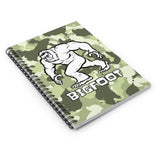 Bigfoot Green Camo  - Spiral Notebook - Ruled Line