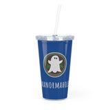 Paranormaholic (blue) - Plastic Tumbler with Straw