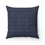 Crystals (Navy blue) - Spun Polyester Square Pillow
