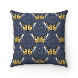 Celestial moths and crystals - Spun Polyester Square Pillow