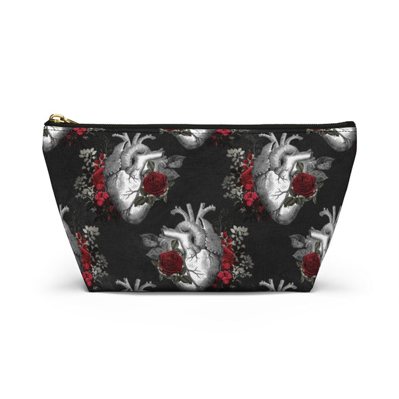 Heart and Roses - Accessory Pouch w T-bottom