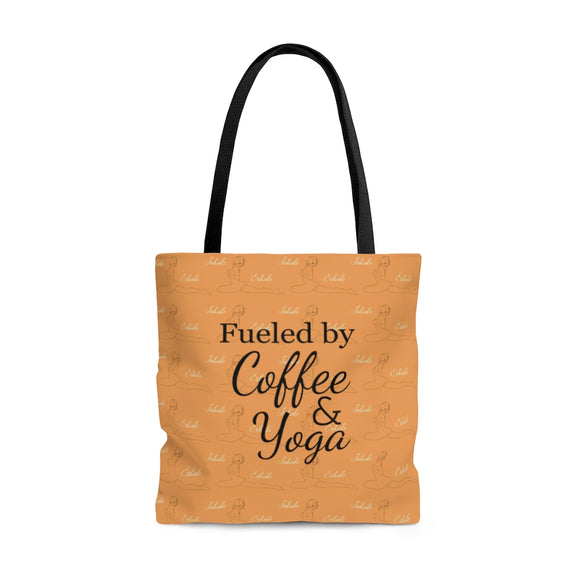 Fueled by coffee and yoga -   Tote Bag