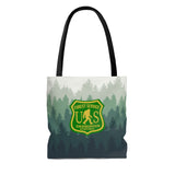 Sasquatch forest service sign  -   Tote Bag