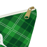 Bigfoot in print (green plaid) - Accessory Pouch w T-bottom