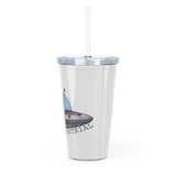 Extrapurrestrial - Plastic Tumbler with Straw