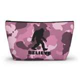 Bigfoot Believe (pink camo) - Accessory Pouch w T-bottom