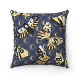 Celestial moths - Spun Polyester Square Pillow