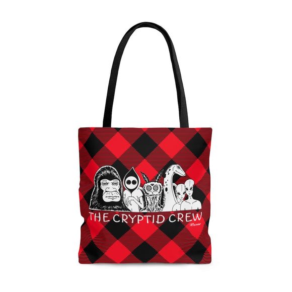 The Cryptid Crew (buffalo plaid) -  Tote Bag