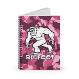 Bigfoot PINK CAMO - Spiral Notebook - Ruled Line