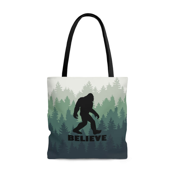 Bigfoot Believe in forest  -   Tote Bag