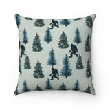 Bigfoot in trees pattern - Spun Polyester Square Pillow