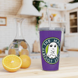 Mad Ghost Society (purple) - Plastic Tumbler with Straw
