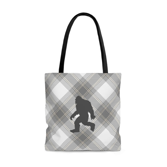 Bigfoot (grey/tan plaid) -  Tote Bag