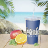 The Cryptid Crew (blue)  - Plastic Tumbler with Straw
