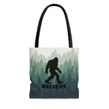 Bigfoot Believe in forest  -   Tote Bag